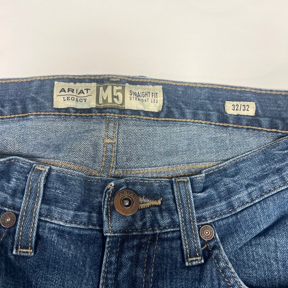 Ariat M5 Legacy Straight Leg Jeans Durham Wash Denim Mens Size 32x32 - Picture 4 of 10